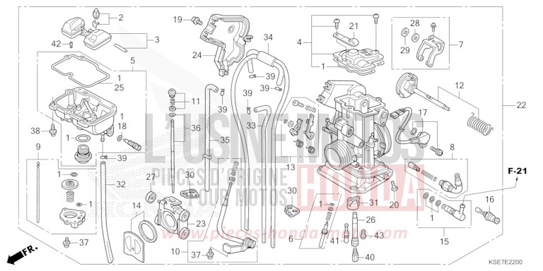 CARBURETOR for CRF150R "Big wheels" EXTREME RED (R292) from 2025